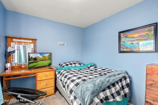bedroom with carpet