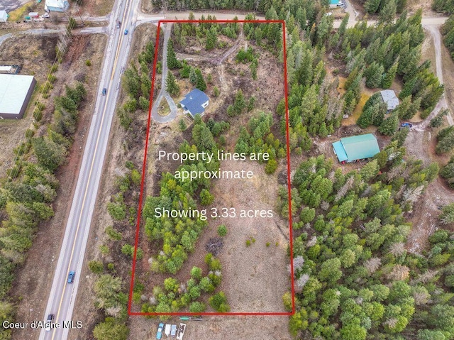 birds eye view of property