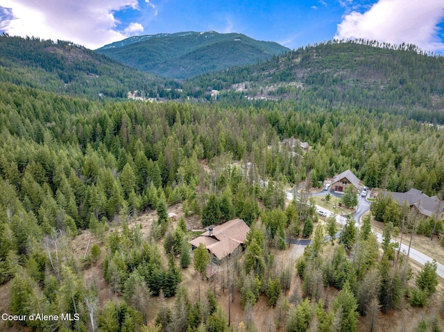 137 Bitterroot Pass, Sagle, ID 83860 - aerial view with a wooded view and a mountain view
