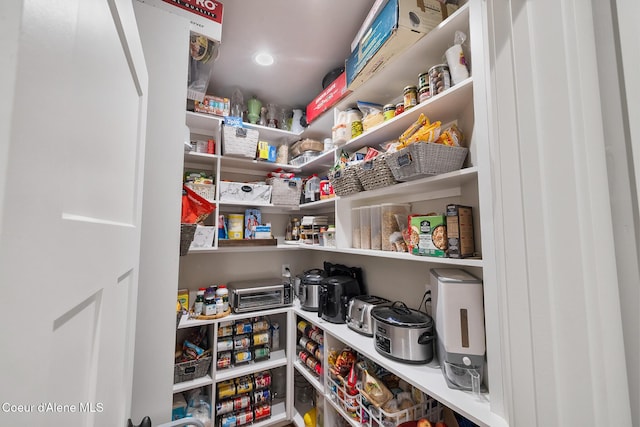 view of storage area
