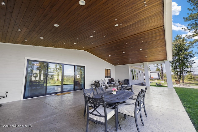 view of patio / terrace with outdoor dining area