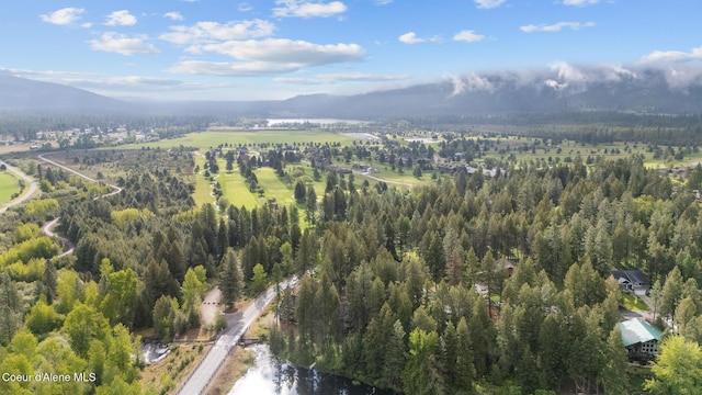 26 Hanaford Rd, Blanchard, ID 83804 - aerial overview of property's location with mountains and a heavily wooded area