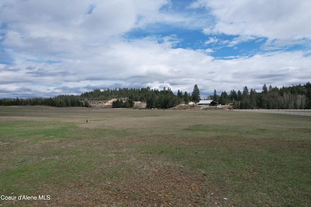 view of yard featuring a rural view