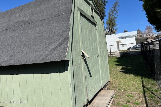 321 High St, Priest River, ID 83856 - entry to storm shelter featuring a lawn and fence