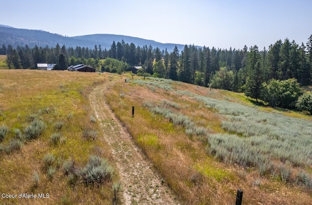 property view of mountains with a view of trees and a rural view