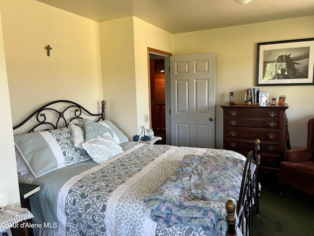 view of carpeted bedroom