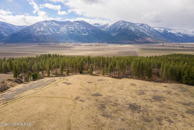 view of mountain feature featuring a rural view