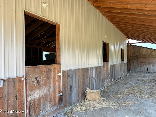 view of horse barn