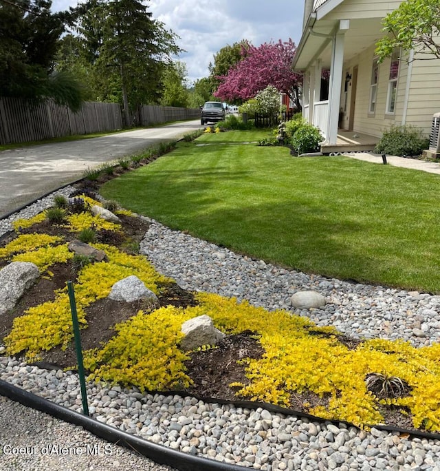 view of yard featuring a porch