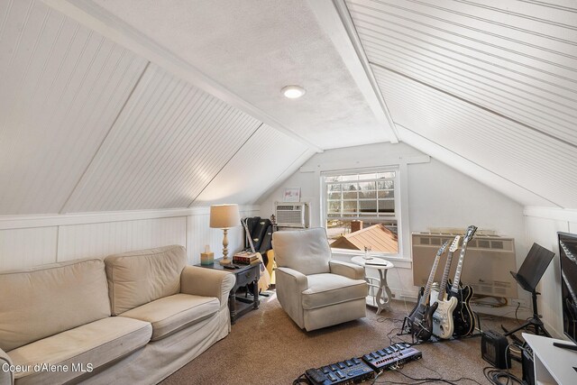 516 E Indiana Ave, Coeur Dalene, ID 83814 - interior space with lofted ceiling, carpet floors, and a decorative wall