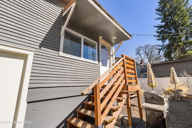 516 E Indiana Ave, Coeur Dalene, ID 83814 - view of home's exterior featuring fence and stairs