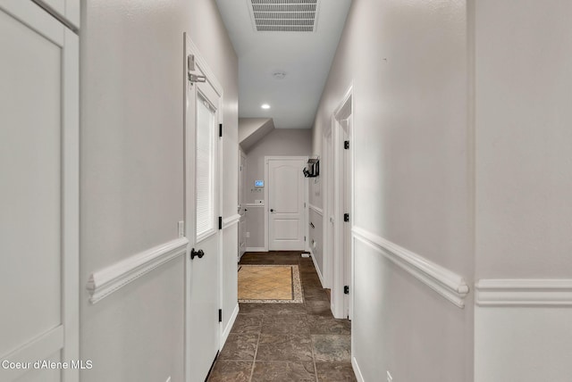 3825 E English Point Rd, Hayden, ID 83835 - hallway featuring recessed lighting and dark stone finish floors