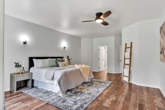 3825 E English Point Rd, Hayden, ID 83835 - bedroom featuring wood finished floors and ceiling fan