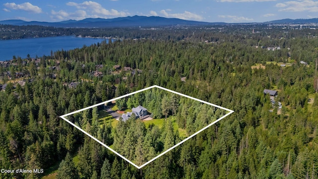 3825 E English Point Rd, Hayden, ID 83835 - view of property location with property boundaries highlighted and a water and mountain view