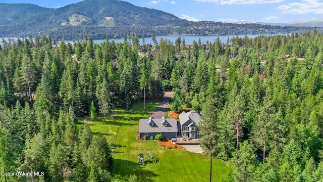 3825 E English Point Rd, Hayden, ID 83835 - view of subject property with a forest and a water and mountain view