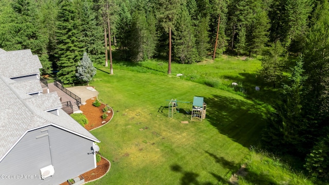 3825 E English Point Rd, Hayden, ID 83835 - aerial view of property and surrounding area featuring a heavily wooded area