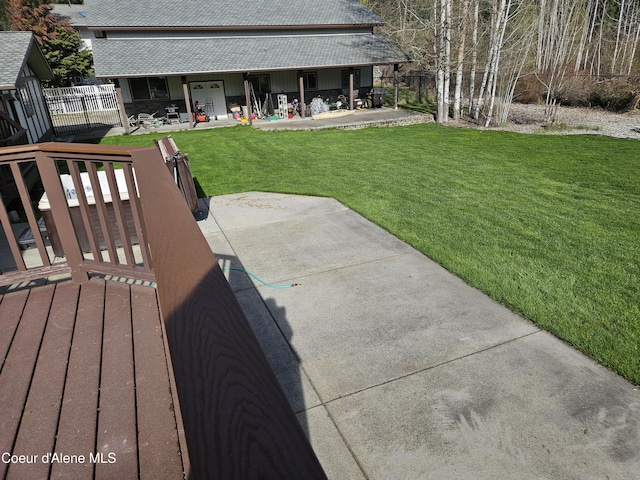 11268 N Friar Dr, Hayden, ID 83835 - view of yard with fence and a patio
