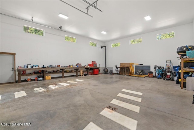329 N Healing Dr, Blanchard, ID 83804 - garage featuring a workshop area