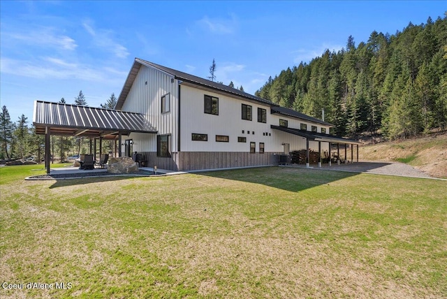 329 N Healing Dr, Blanchard, ID 83804 - back of property with a lawn