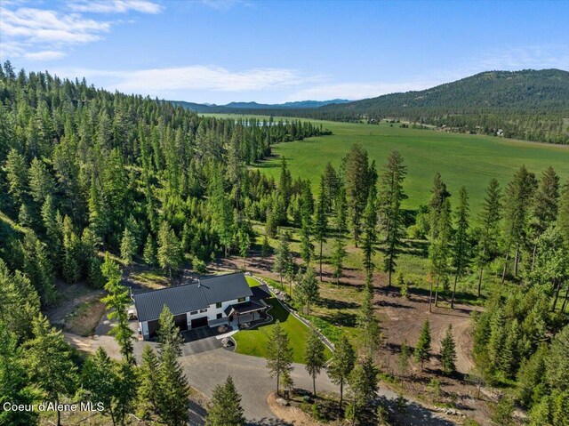 329 N Healing Dr, Blanchard, ID 83804 - view of subject property with a mountainous background and a heavily wooded area