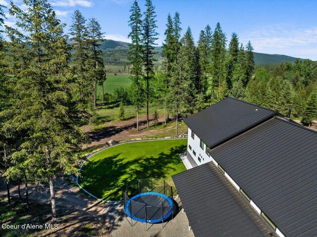 329 N Healing Dr, Blanchard, ID 83804 - aerial view of property and surrounding area featuring a mountainous background