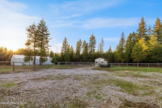 5867 W Sparrowhawk Dr, Rathdrum, ID 83858 - view of yard with fence and a rural view