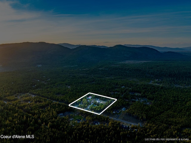 5867 W Sparrowhawk Dr, Rathdrum, ID 83858 - view of mountain feature with a wooded view