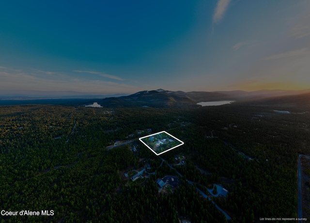 5867 W Sparrowhawk Dr, Rathdrum, ID 83858 - birds eye view of property featuring a mountain view