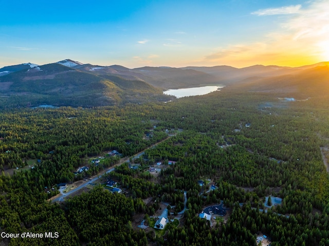 5867 W Sparrowhawk Dr, Rathdrum, ID 83858 - drone / aerial view with a view of trees and a mountain view