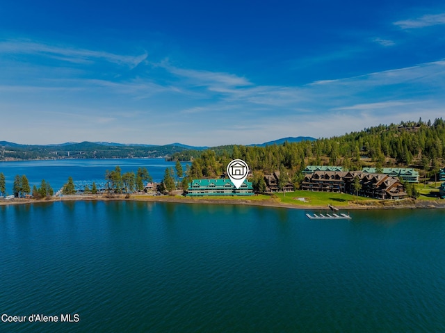 4549 S Arrow Point Dr # 207, Harrison, ID 83833 - view of water feature featuring a mountain view