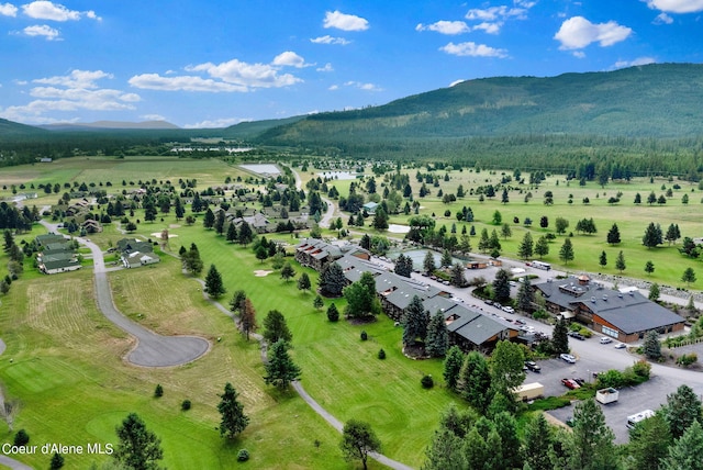 aerial view featuring a mountain view