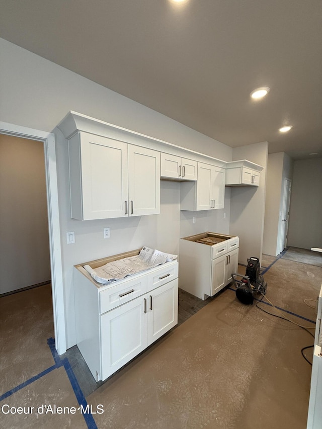 5147 E Norma Ave, Post Falls, ID 83854 - kitchen featuring white cabinetry and recessed lighting