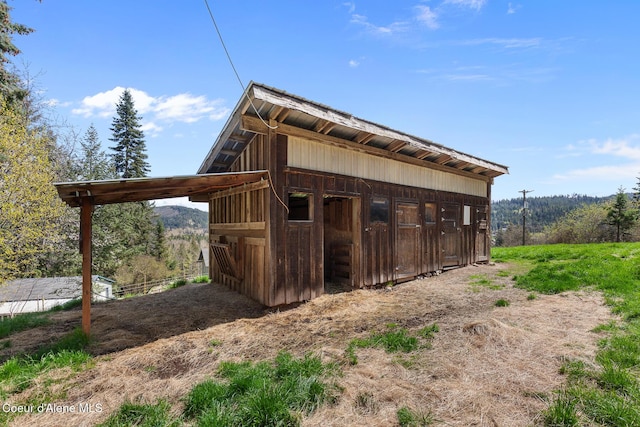 view of horse barn