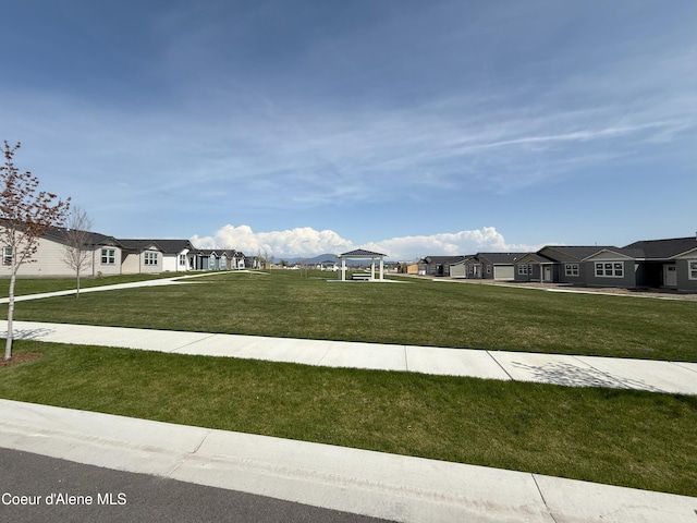 5119 E Rigel Ln, Post Falls, ID 83854 - surrounding community featuring a residential view, a gazebo, and a lawn