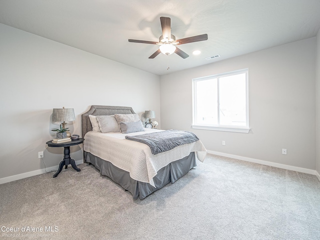 13748 N Apex Way, Hayden, ID 83835 - carpeted bedroom featuring visible vents, a ceiling fan, and baseboards