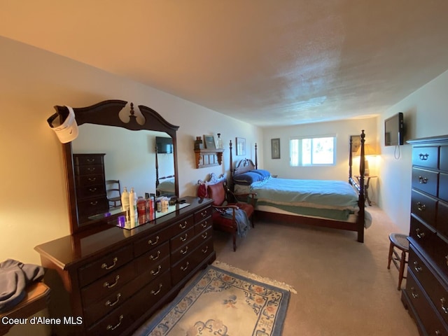bedroom with carpet