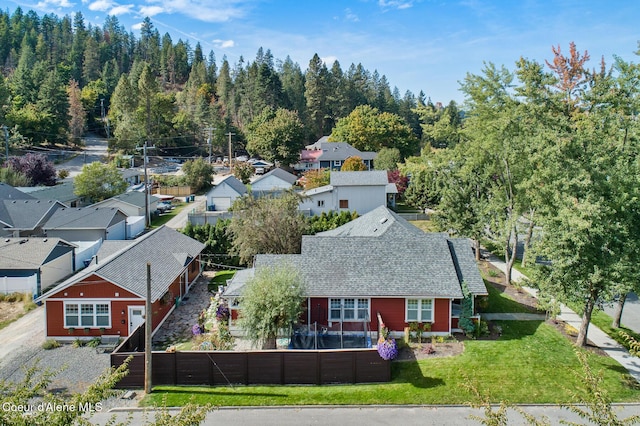bird's eye view featuring a residential view