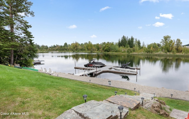 720 N 3rd Ave Unit 12, Sandpoint, ID 83864 - dock area featuring a water view and a lawn