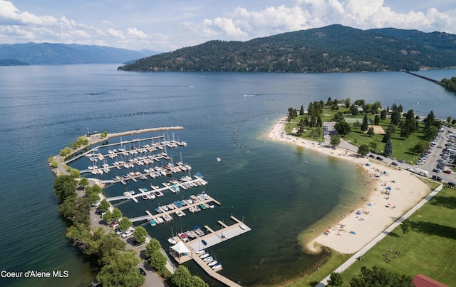 720 N 3rd Ave Unit 12, Sandpoint, ID 83864 - drone / aerial view of a water and mountain view