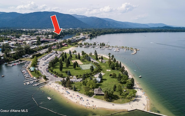 720 N 3rd Ave Unit 12, Sandpoint, ID 83864 - aerial view of a water and mountain view