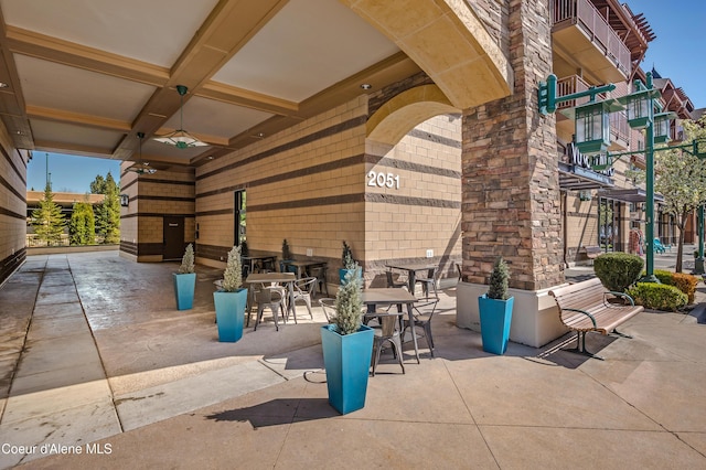 view of patio / terrace featuring outdoor dining area