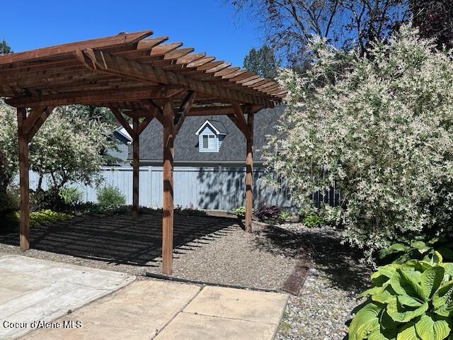 956 N Armstrong Dr, Coeur Dalene, ID 83814 - view of patio with a pergola