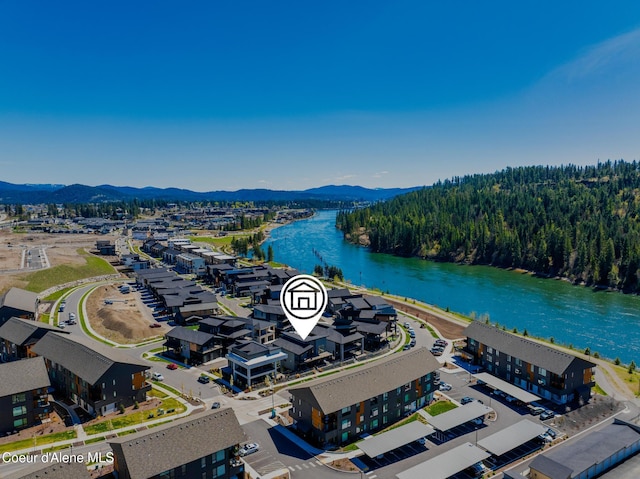 3132 N Atlas Rd, Coeur Dalene, ID 83814 - drone / aerial view featuring a water and mountain view