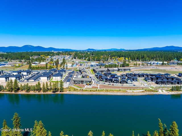 3132 N Atlas Rd, Coeur Dalene, ID 83814 - bird's eye view featuring a water and mountain view and a residential view