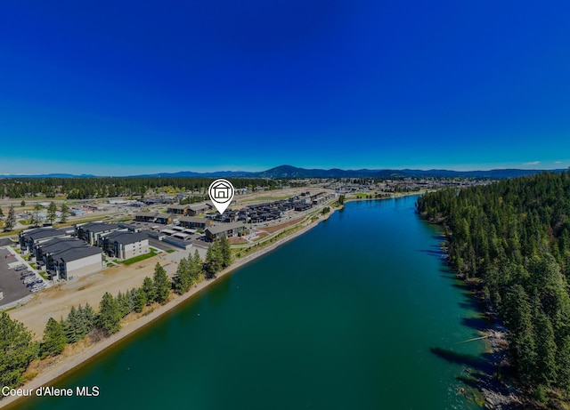 3132 N Atlas Rd, Coeur Dalene, ID 83814 - drone / aerial view featuring a water and mountain view