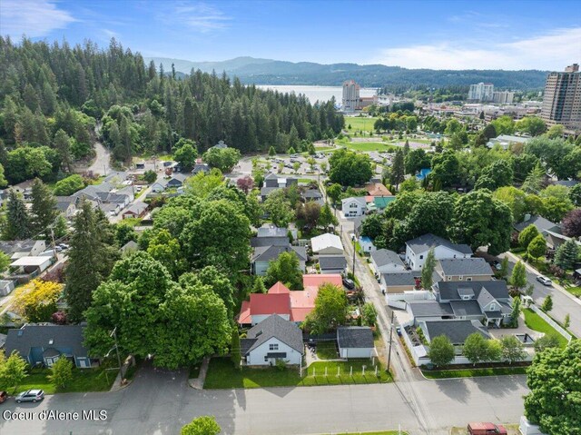917 E Young Ave, Coeur Dalene, ID 83814 - aerial perspective of suburban area with a water and mountain view