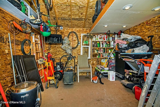 view of storage area