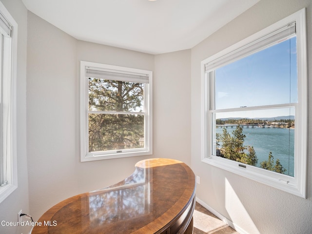 255 S Theresa Terrace Dr, Post Falls, ID 83854 - dining room featuring a water view and plenty of natural light