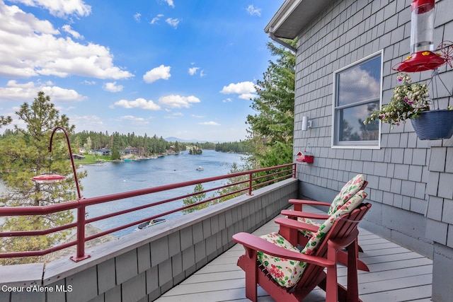 255 S Theresa Terrace Dr, Post Falls, ID 83854 - wooden deck with a water view