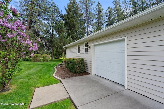 garage with driveway